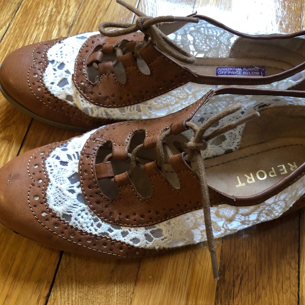 Leather & Lace Oxords